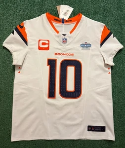 Bo Nix Denver Broncos White Nike Vapor F.U.S.E. Elite Jersey Size 44/L - Picture 1 of 14