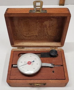 Mercer Model 308 Dial Depth Gauge Indicator Vintage Made In England Wooden Box - Bild 1 von 8