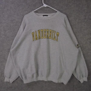 Vanderbilt Commodores Sweater Mens Gray NCAA College Pullover Crewneck Fleece - Picture 1 of 8