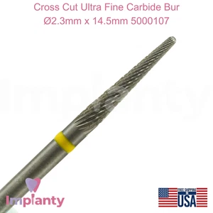 Fresa dentale in carburo ultra fine taglio incrociato Ø2,3 mm x 14,5 mm 5000107 strumento odontoiatria - Foto 1 di 5
