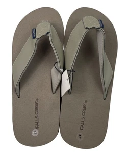 Falls Creek Mens Size Medium (7-8) Taupe Flip Flops Sandals - Picture 1 of 9