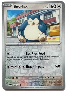 Pokémon Snorlax Twilight Masquerade 136/167 - Reverse Holofoil - Picture 1 of 2