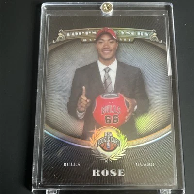 2008-09 Topps #101 Derrick Rose RC refractor de bronce/2008 Chicago Bulls Foto 1 de 2