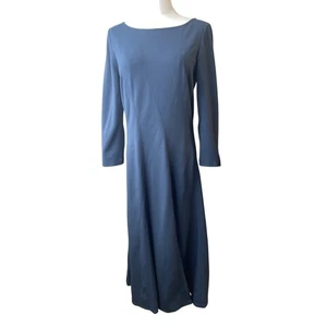 LAFAYETTE 148 grau Stretch Langarm Fit & Flare Midikleid Gr. 4 - Bild 1 von 5