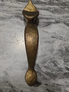 Keeler Hammered Brass Finish Cabinet Handles 3 ¼" Center 3¾ Total Length - Picture 1 of 2
