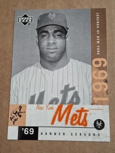 2001 THE TIMES UPPER DECK LEGENDS OF NEW YORK BASEBALL CARD #90 BANNER NY METS - Picture 1 of 3