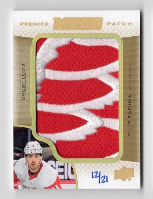 2020-21 Upper Deck Premier Mega Patch Chest Logo #PMP-FZ Filip Zadina 12/21 - Image 1 of 1