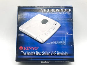 NEW Vintage Kinyo 2 Way VHS Cassette Rewinder UV-828 Fast Forward Rewind Silver - Picture 1 of 5