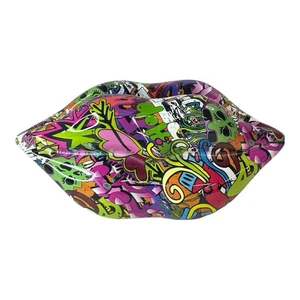Graffiti Art Big Lips Vase Colorful Urban Pop Art Home Decor Centerpiece - Picture 1 of 6