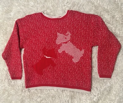 Suéter de malha vintage anos 80/90 Green Lantern vermelho e branco para cães - Imagem 1 de 4