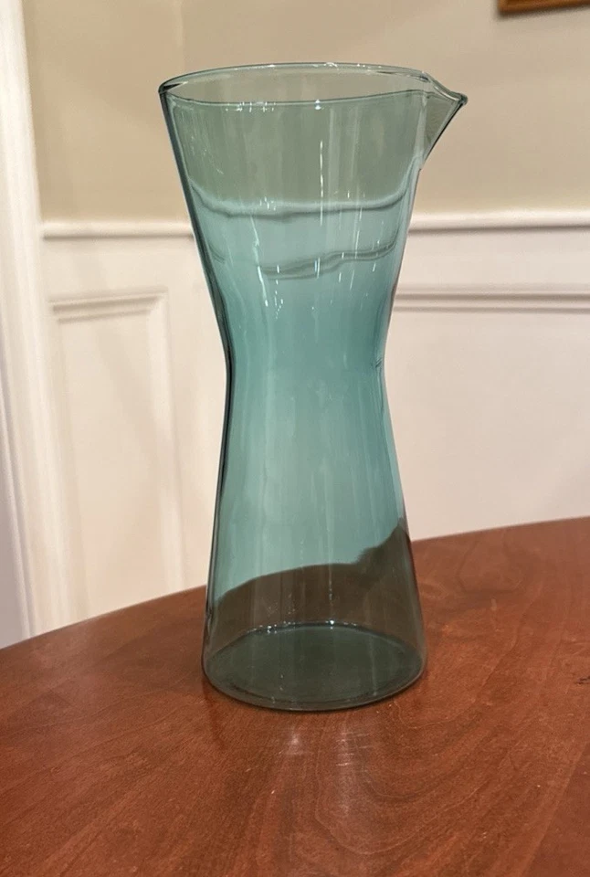 Jarra jarra de vidrio IITTALA Finlandia Kartio Kaj Franck verde azulado oscuro/azul marino Foto 1 de 3