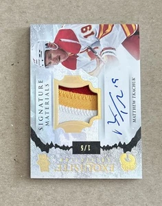 2021-22 UD Exquisite Hockey Matthew Tkachuk Autograph Relic Card #’d 1/5 - Bild 1 von 2