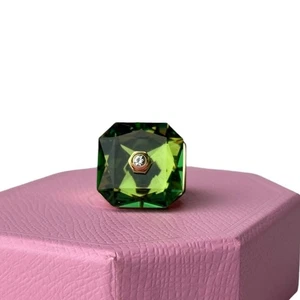 Swarovski Numina cocktail ring Octagon cut, Green, Gold-tone plated Size 7 / 55 - Picture 1 of 11