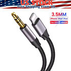 For iPhone 7 8 X XR 11 12 13 Pro Max 8 Pin to 3.5mm AUX Audio Car Adapter Cord