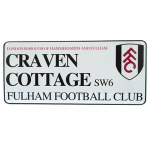 Letrero de calle Fulham FC - Mercancía oficial nueva del club - Imagen 1 de 4