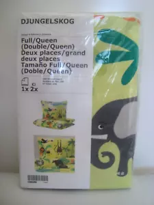 Ikea Tiermotiv Bettbezug mit 2 Kissenbezügen komplettes Doppelbett Queen-Bett-Set - Bild 1 von 12