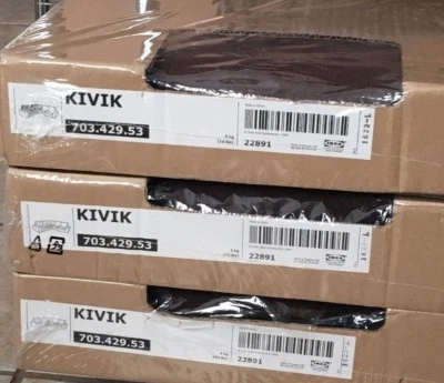 Funda Sofá Sección Esquinera IKEA KIVIK Funda Slip BARRÓN OSCURO ABURRIDO 703.429.53 Nueva Foto 1 de 2