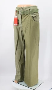 DIESEL P-ILLIN WOMENS TROUSERS WITH SHORTS EU 44 UK 16 KHAKI RRP £330 EG - Picture 1 of 10