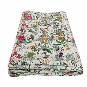 Indische Kantha Quilt Handarbeit Kantha Bettbezug Überwurf Baumwolldecke Größ... - Bild 1 von 4