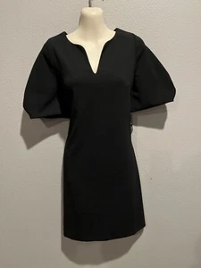 NWT Women's THE LIMITED Short Pleated Sleeve Little Black Sheath Dress Size S - Picture 1 of 8