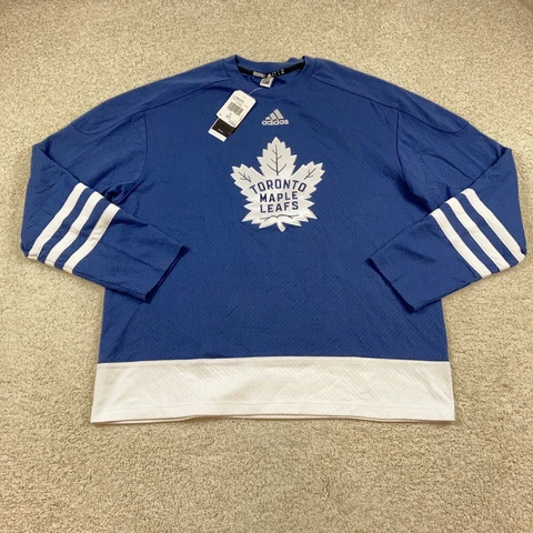 Adidas Toronto Maple Leafs Mens Large Crew Neck Sweater Pullover New H35816 Cover