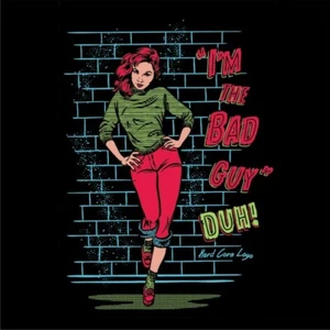 ¡Soy el malo! CAMISETA SEÑORA ROCKABILLY PIN-UP AÑOS 50 BILLIE EILISH PUNK RETRO - Imagen 1 de 1