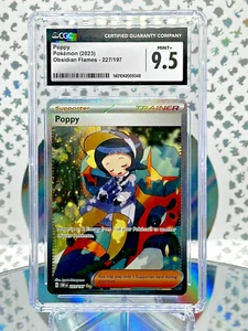 Tarjeta de Entrenador Pokémon CGC 9.5 Amapola 227/197 Llamas de Obsidiana Ilustración Rara - Imagen 1 de 1