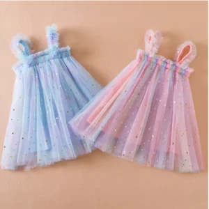Kids Girls Princess Mermaid Rainbow Tutu Dress Party Birthday Cosplay Costume - Picture 1 of 6