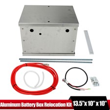 Complete Aluminum Battery Box Relocation Kit Universal Polished Billet Race PC