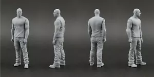 Dominic Toretto (Vin Diesel 2 ) Fast & Furious Figura per 1:18 Chevrolet GMP - Foto 1 di 5