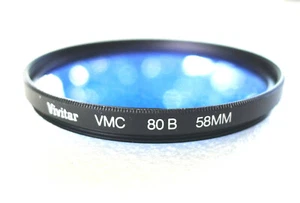 58mm Vivitar VMC 80B Multi-Coated Filter - (TIFFEN) Blue Color Correction - NEW - Picture 1 of 2