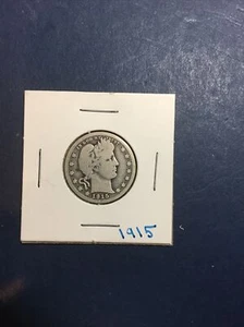1915 Barber Quarter, about G grade - Foto 1 di 4