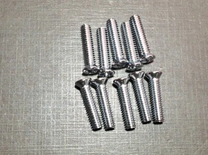 10pcs NORS 8-32 x 3/4" w/#6 phillips oval head chrome interior trim screws Nash - Picture 1 of 6