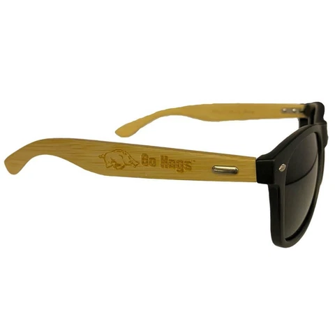 Arkansas Razorbacks Bamboo Arm Black Mens Womens Retro Unisex Sunglasses Cover