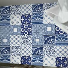 10pcs Navy Blue Moroccan Self-adhesive Bathroom Kitchen Wall Floor Tile Sticker