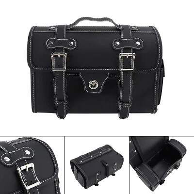 Bolsa de sillín universal bolsa lateral bolsa de almacenamiento blanca para moto - Imagen 1 de 4