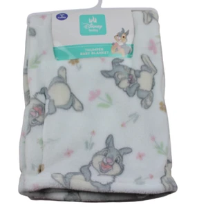 Disney Baby Thumper Blanket Light Blue Flowers Fleece Girls Bambi Soft NWT RARE - Picture 1 of 5