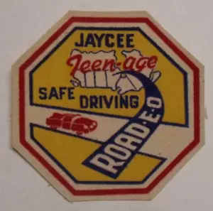 Vintage 1950s Teen-age Safe Driving Road-E-O Patch - Canadian - Bild 1 von 2