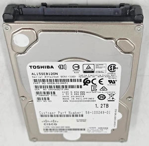 1.2TB TOSHIBA AL15SEB120N 15mm 2.5" SAS HDD Hard Disk Drive - Afbeelding 1 van 2