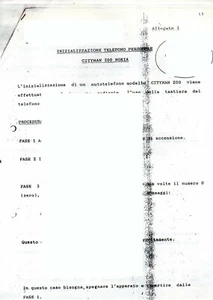 TABELLA DI PROGRAMMAZIONE ESN TELEFONO E-TACS - NOKIA 200 CITYMAN - Picture 1 of 1
