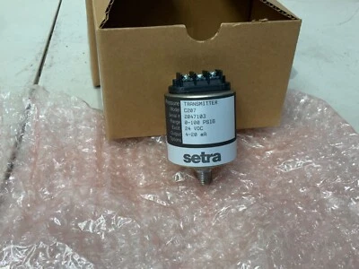 Setra Pressure Transmitter Model #C207 P/N 207120-05 0-100 PSIG 24 VDC **AS IS** - Image 1 of 4