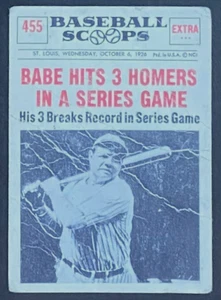 Cucharadas de béisbol 1961 Nu-Cards Babe Ruth #455 batidor bien arrugado - Imagen 1 de 2