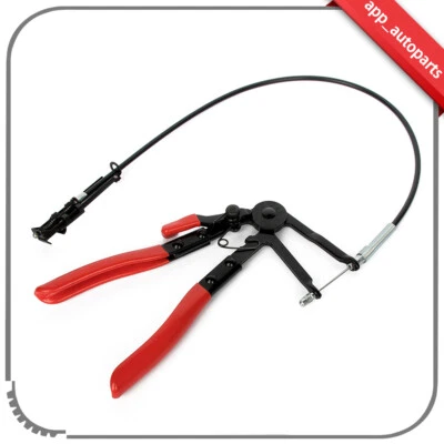 24''CABLE WIRE HOSE CLAMP PLIERS CAR REPAIRS REMOVING TOOLS LONG REACH FLEXIBLE - Image 1 of 4