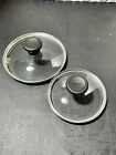 Lot Of T Fal Glass Replacement Lid Only Rim To Rim 55 And 7 Overall Pot Pan