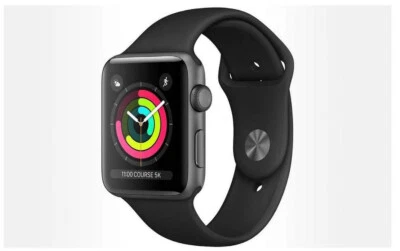 Apple Watch Series 3 (GPS, 42mm) Aluminio en Gris Espacial - Correa Deportiva Ne - Imagen 1 de 4