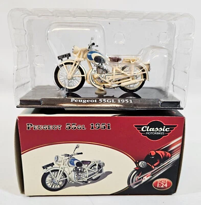 Atlas Editions Classic Motorbikes Peugeot 55GL 1951, 1.24 Scale, Collectable - Image 1 of 4