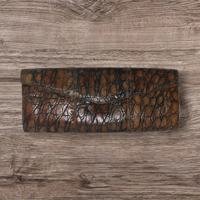 Vintage Sondra Roberts Croc Print Clutch Purse - Image 1 of 4