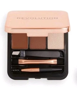 2 Pack Revolution Brow Sculpt Kit Medium Brown New On The Go Brows - Picture 1 of 6