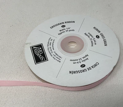 Stamping Up LIGHT PINK Ribbon Grosgrain 1/4" x 25 Yards NEW - Image 1 of 2