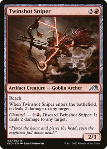 MTG Magic NEO Kamigawa Neon Dynasty - 1x EN NM 168 U Twinshot Sniper - Picture 1 of 1